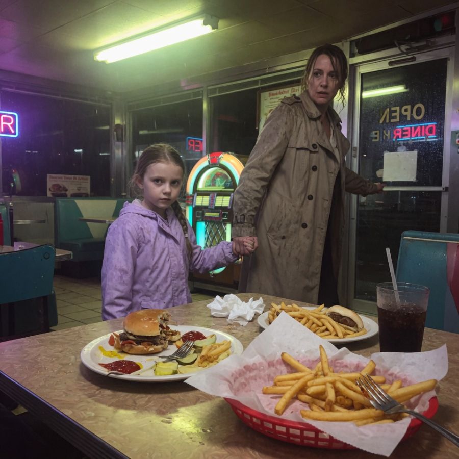 My daughter and I were enjoying a rare steak dinner when I saw a hungry child watching us.