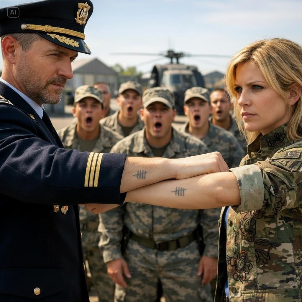 THEY MOCKED THE FADED TATTOO ON THE FEMALE JANITOR’S ARM UNTIL THE BASE COMMANDER SAW IT AND FROZE
