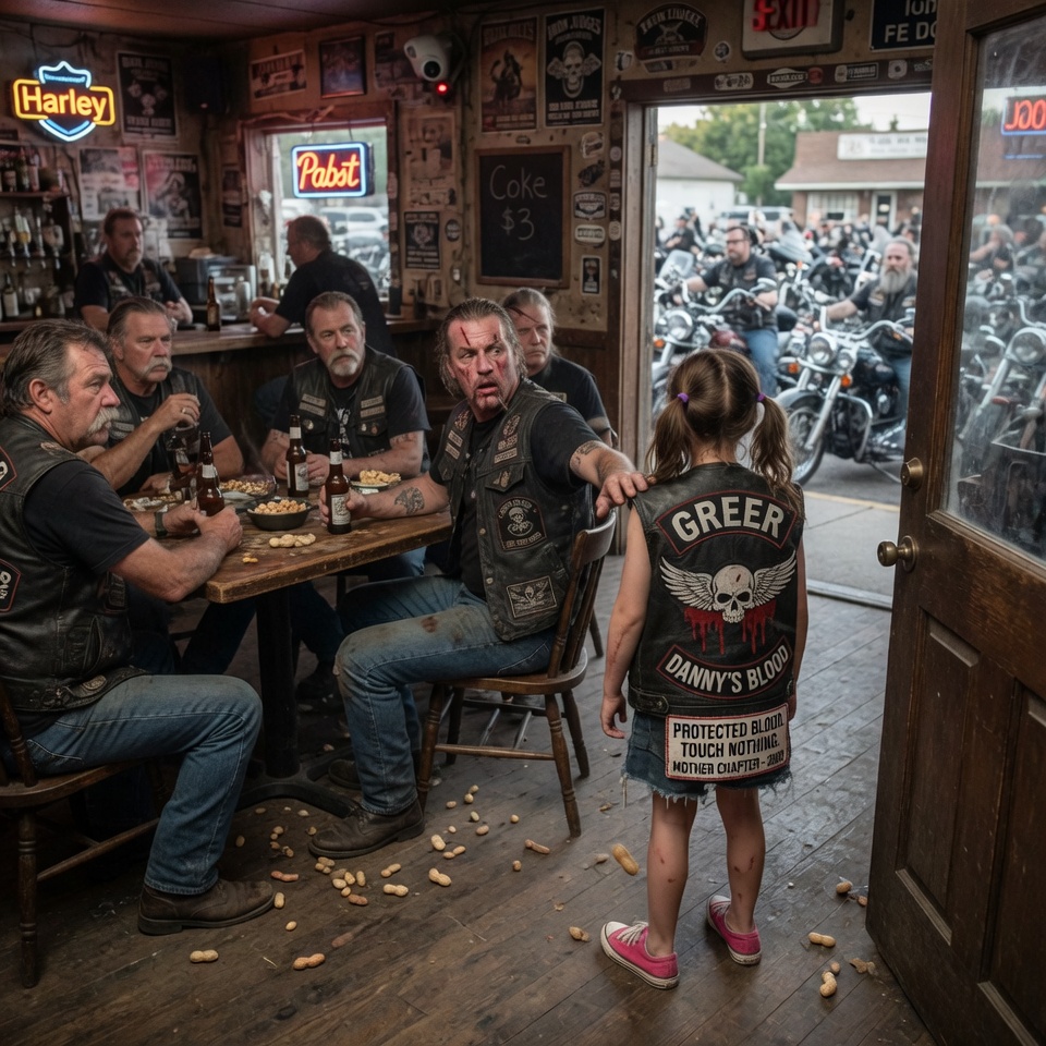 A 9-year-old orphan walked into a dangerous Sturgis, South Dakota biker bar. When she turned around, grown men froze in absolute terror.