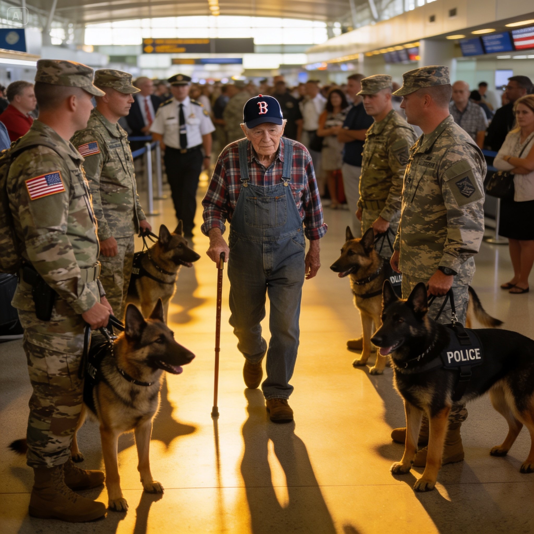 I thought my grandson was gone forever, but when seven elite military dogs suddenly dropped to the floor at the airport, I realized the past wasn’t finished with me yet.