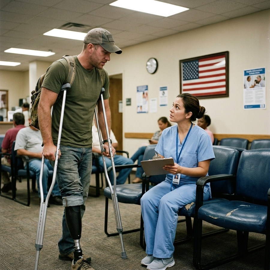 “Can I Sit Here” a Disabled Navy SEAL Asked a Nurse — 24 Hours Later, Everything Changed