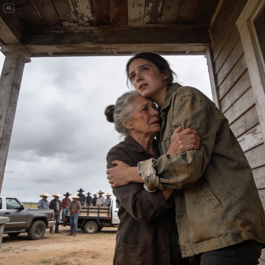 The auctioneer raised his gavel over my widowed mother’s farm, ready to sell our legacy to a ruthless combine for pennies. Then, a towering stranger called out a bid from the dusty Texas road.