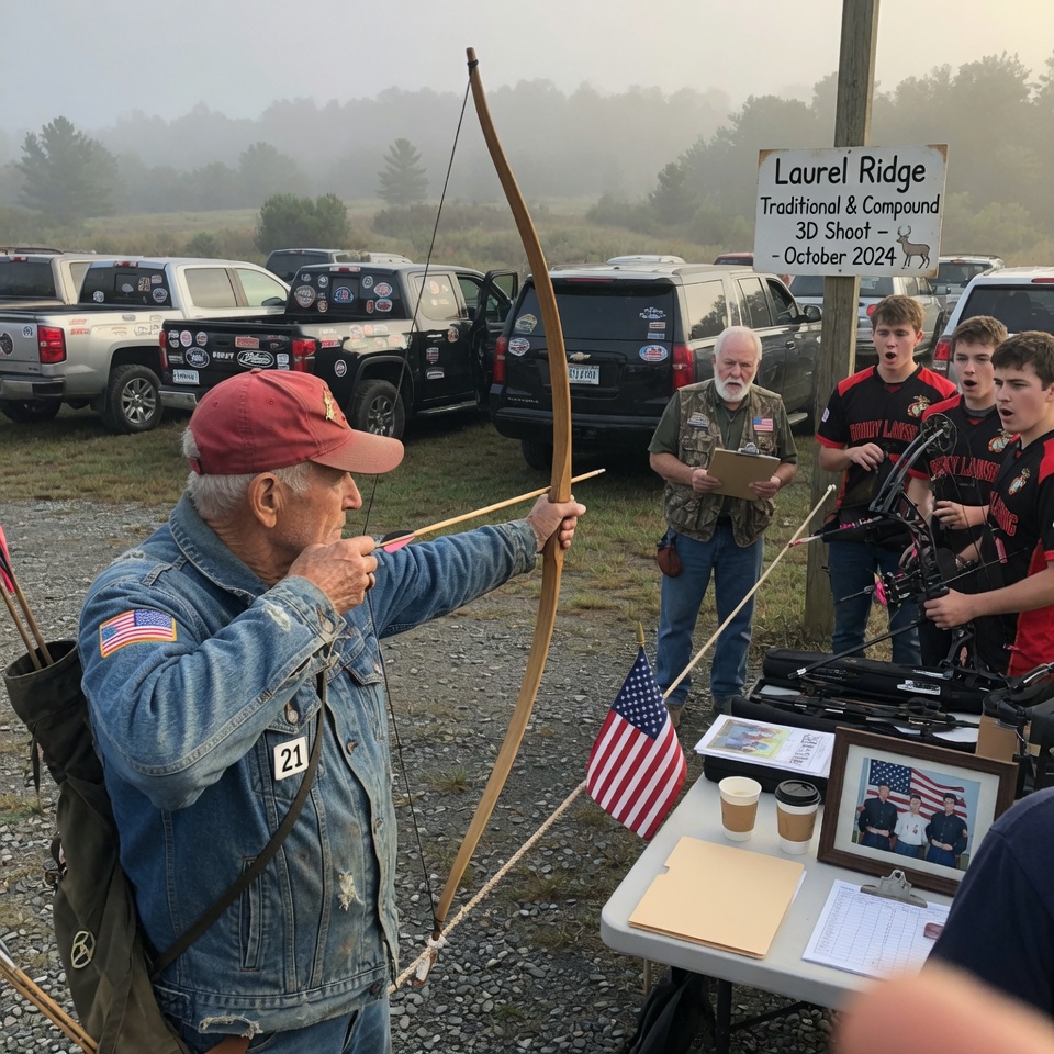 Young Archers’ $3,000 Bows Met the Old Marine’s Handmade Ash Branch — His Score Silenced the Range