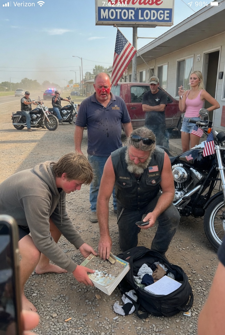 “A BOY WITH EMPTY POCKETS, A CRUEL MANAGER, AND A BIKER WHO DIDN’T RAISE HIS VOICE — BUT WHEN THE SECOND MOTORCYCLE APPEARED, EVERYONE KNEW THE STORY WAS ABOUT TO TURN. CAN ONE MOMENT OF REFUSAL TO LOOK AWAY REALLY ALTER A LIFE?”