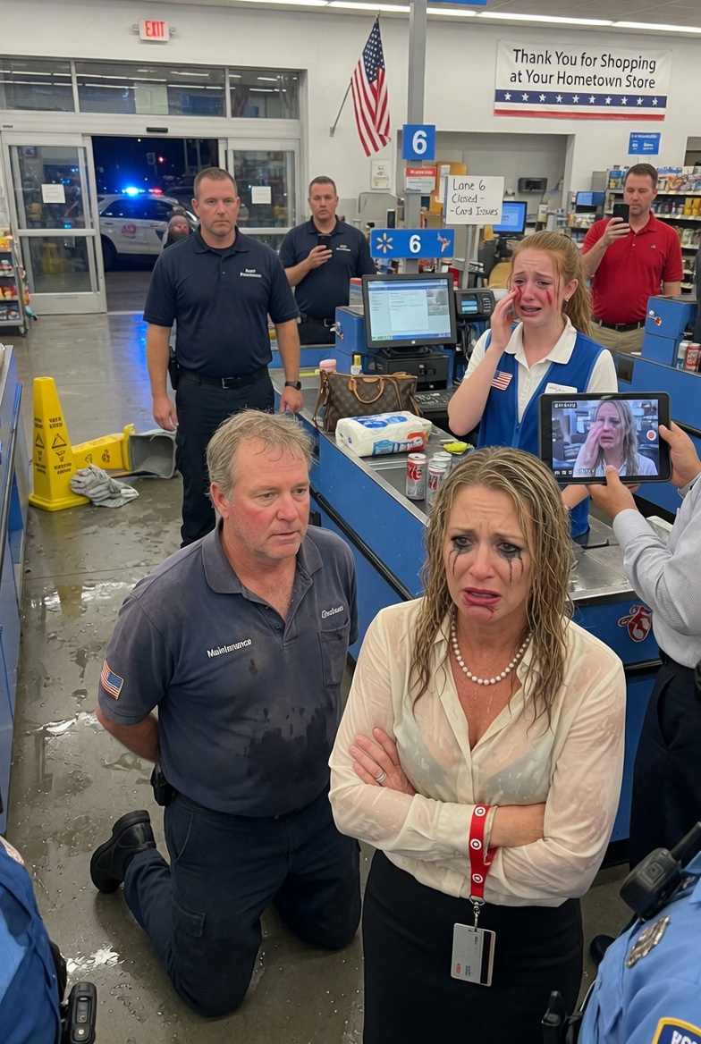 HE THREW A BUCKET OF WATER AT A WOMAN IN A GROCERY STORE — EVERYONE CALLED HIM A MONSTER UNTIL SECURITY FOOTAGE REVEALED WHAT HAPPENED THREE SECONDS EARLIER… WILL THE TRUTH SET HIM FREE?