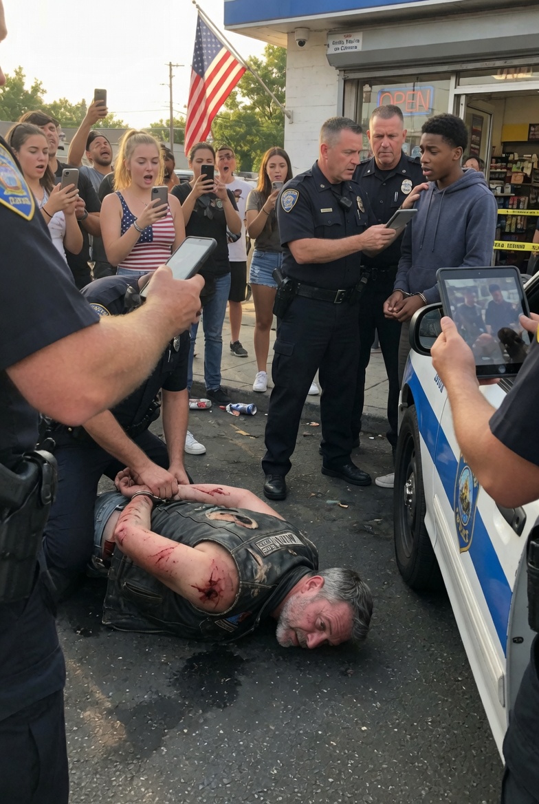 HE RAMMED A COP IN FRONT OF A SCREAMING CROWD. THE OFFICER SCREAMED …..