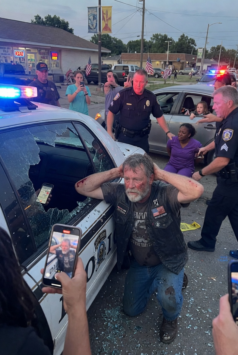 A BLACK MOTHER PINNED TO THE PAVEMENT. HER DAUGHTER SCREAMING. THEN A STRANGER ON A MOTORCYCLE MADE A CHOICE THAT LEFT TULSA SPEECHLESS.