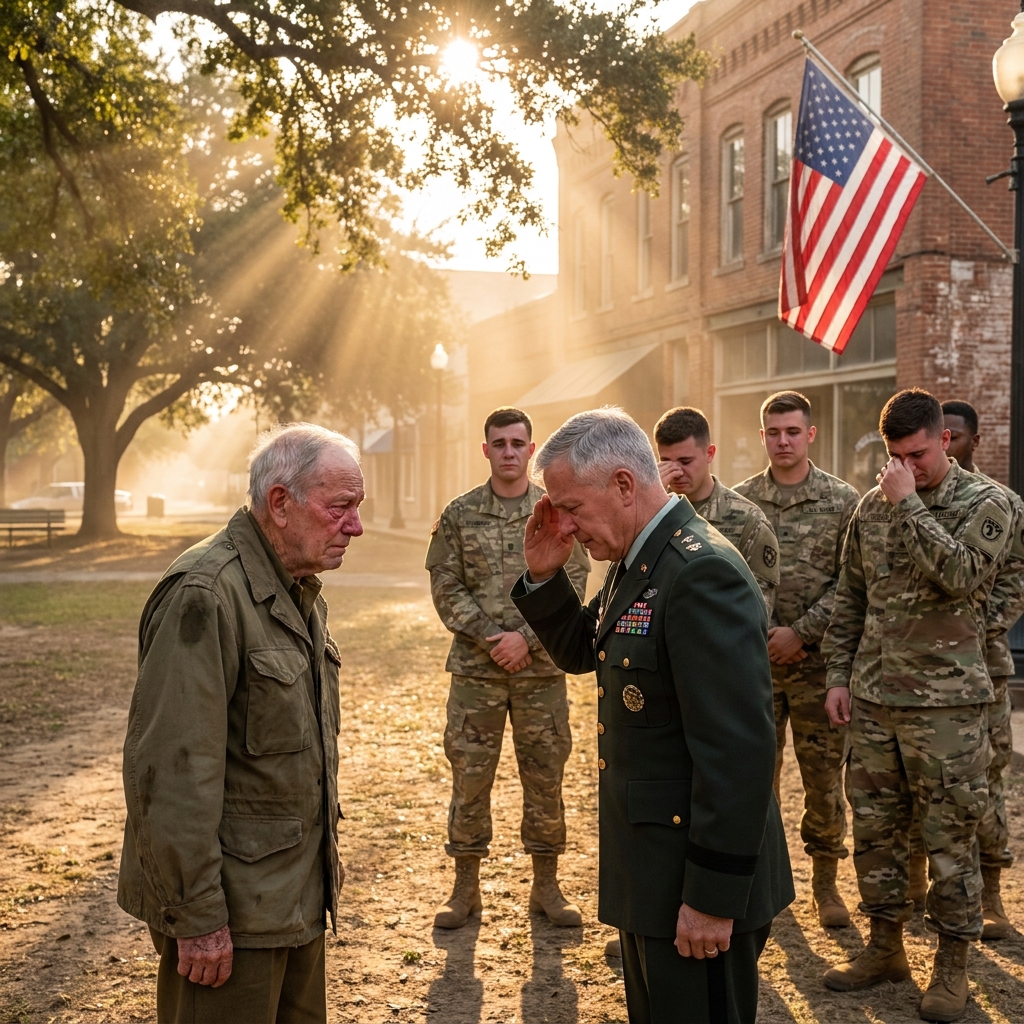 They told me to leave the firing line and joked I belonged in a bingo hall. Then the General’s convoy flew over the rise with sirens screaming, and he saluted the faded patch on my jacket.