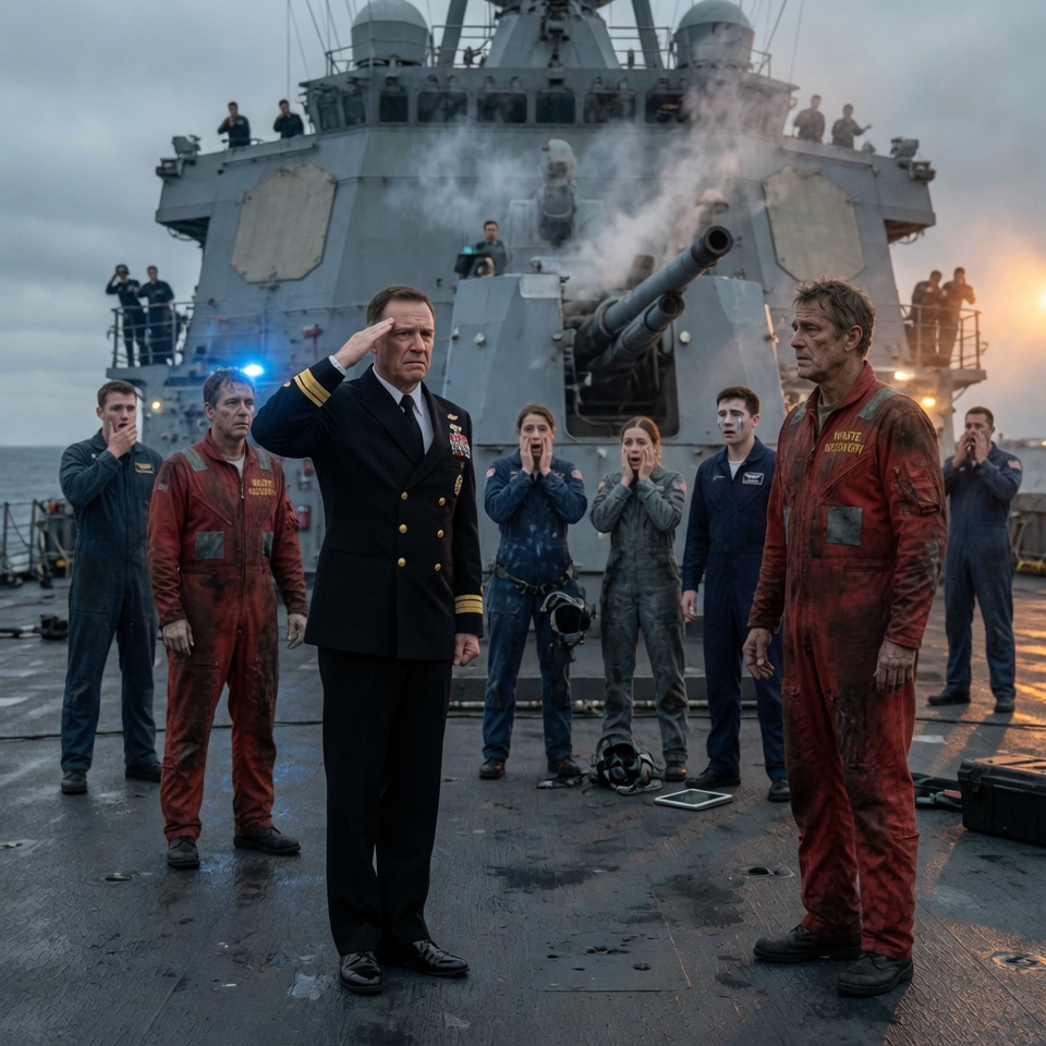 A Navy lieutenant commander called me the garbage man and ordered security to drag me off my own flight deck. I knelt beside the catapult and put my ear to the steel while the whole crew stood watching.