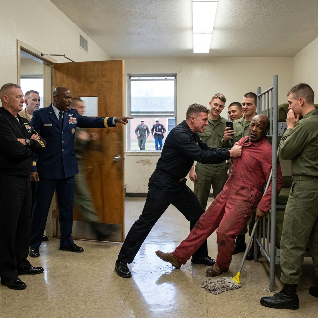 A Navy SEAL candidate called me deaf and tried to drag me out of the barracks by my arm. I was 81 years old and just trying to finish mopping the floor.