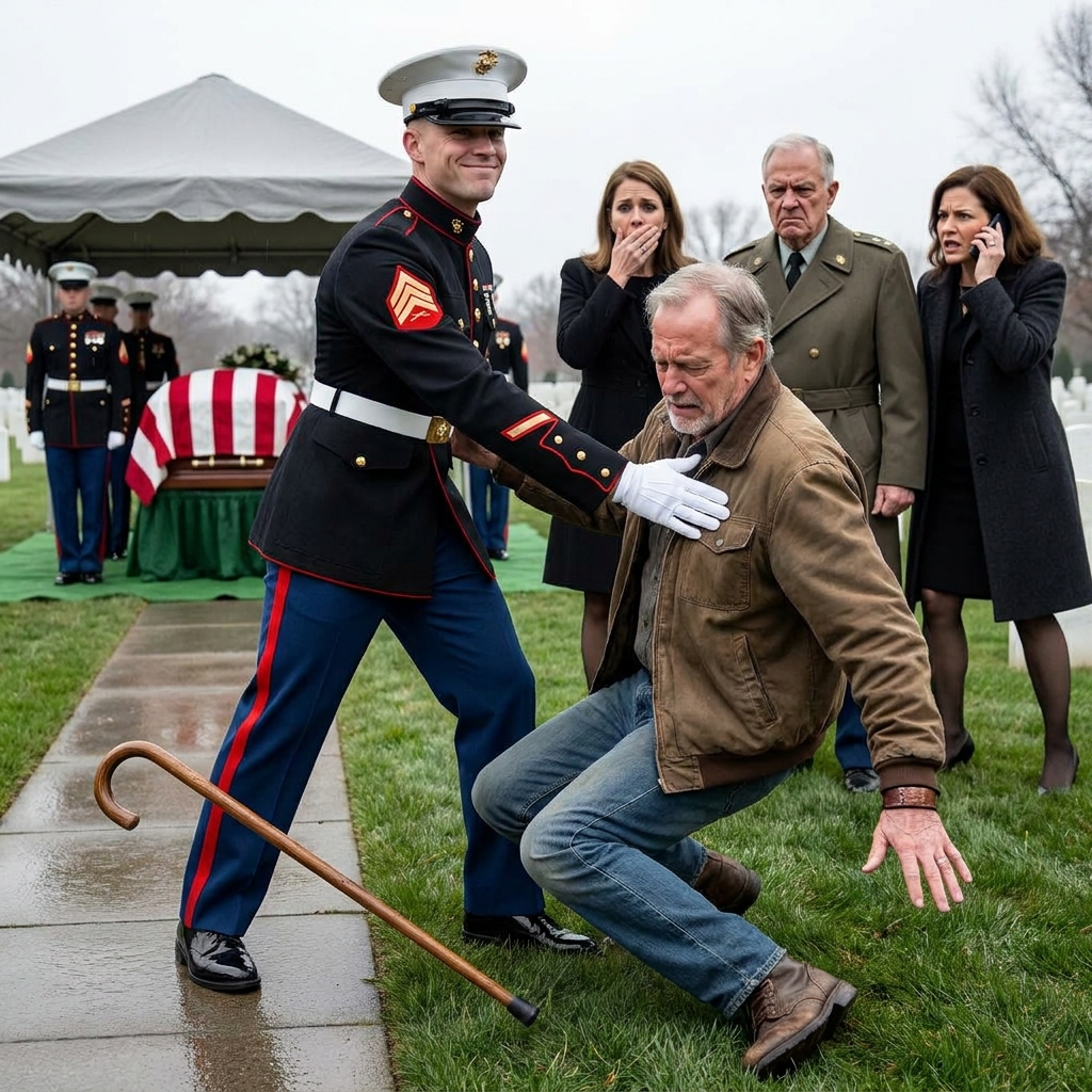Two young Marines shoved my 84-year-old body away from a flag-draped casket at Arlington. On my wrist was a leather bracelet braided in a foxhole fifty years ago.