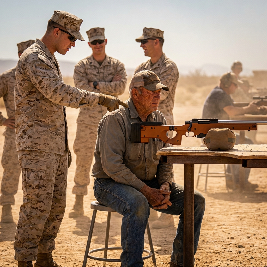 The Corporal reached for my shoulder and the whole range went quiet. I didn’t move.