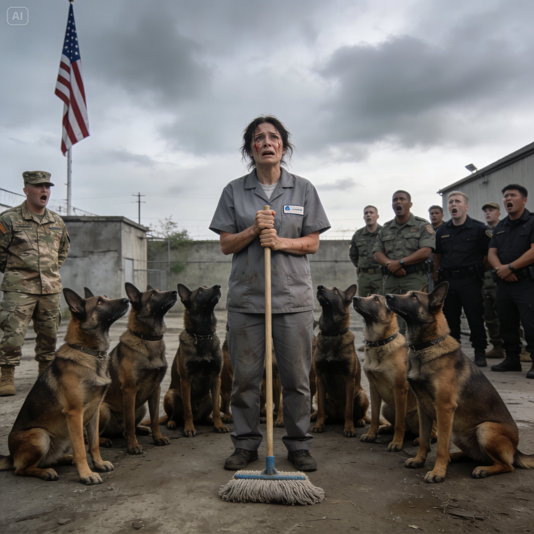 For six years, I successfully erased my own existence, hiding in plain sight with a mop, until 52 combat dogs simultaneously refused to obey their handlers and surrounded me.