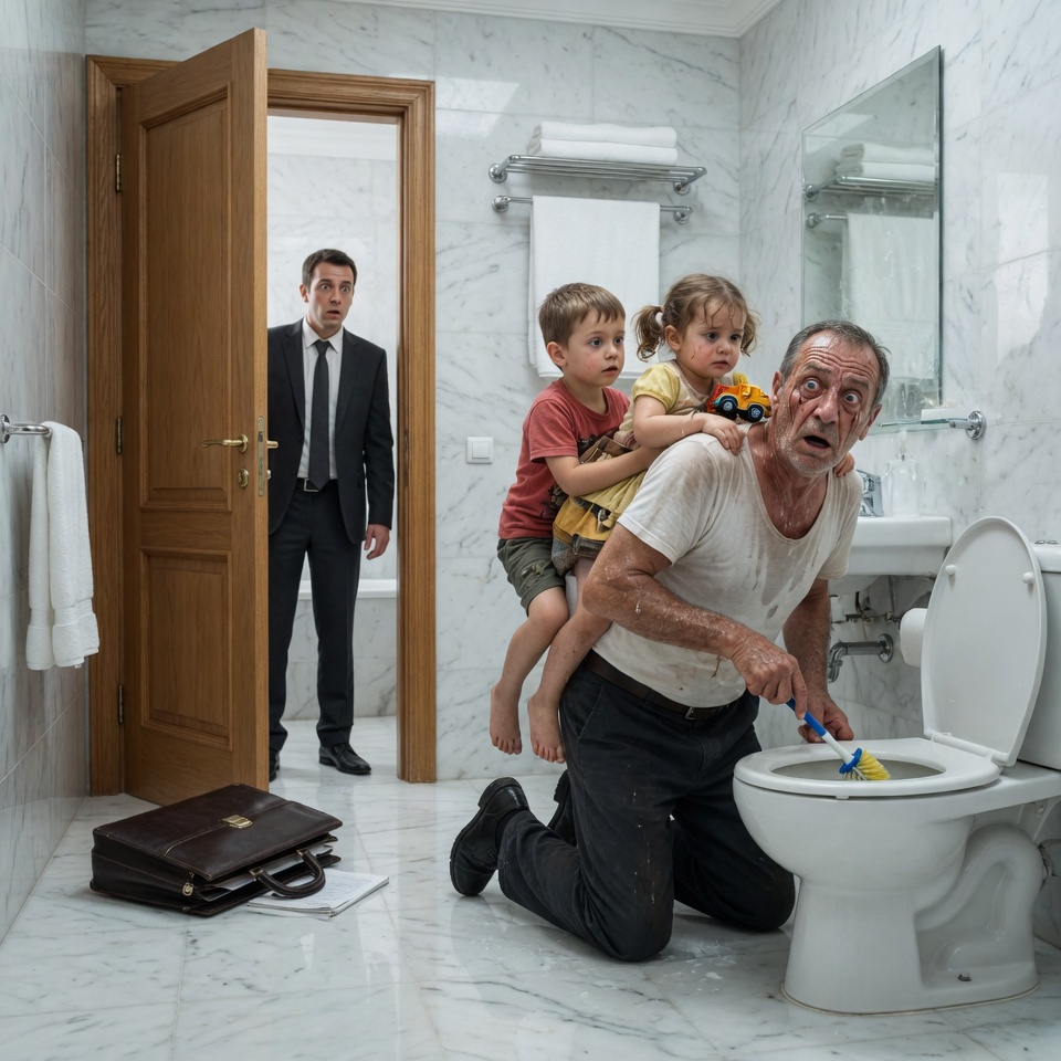 I came home early to surprise my wife, only to hear trembling apologies echoing from behind the closed bathroom door.