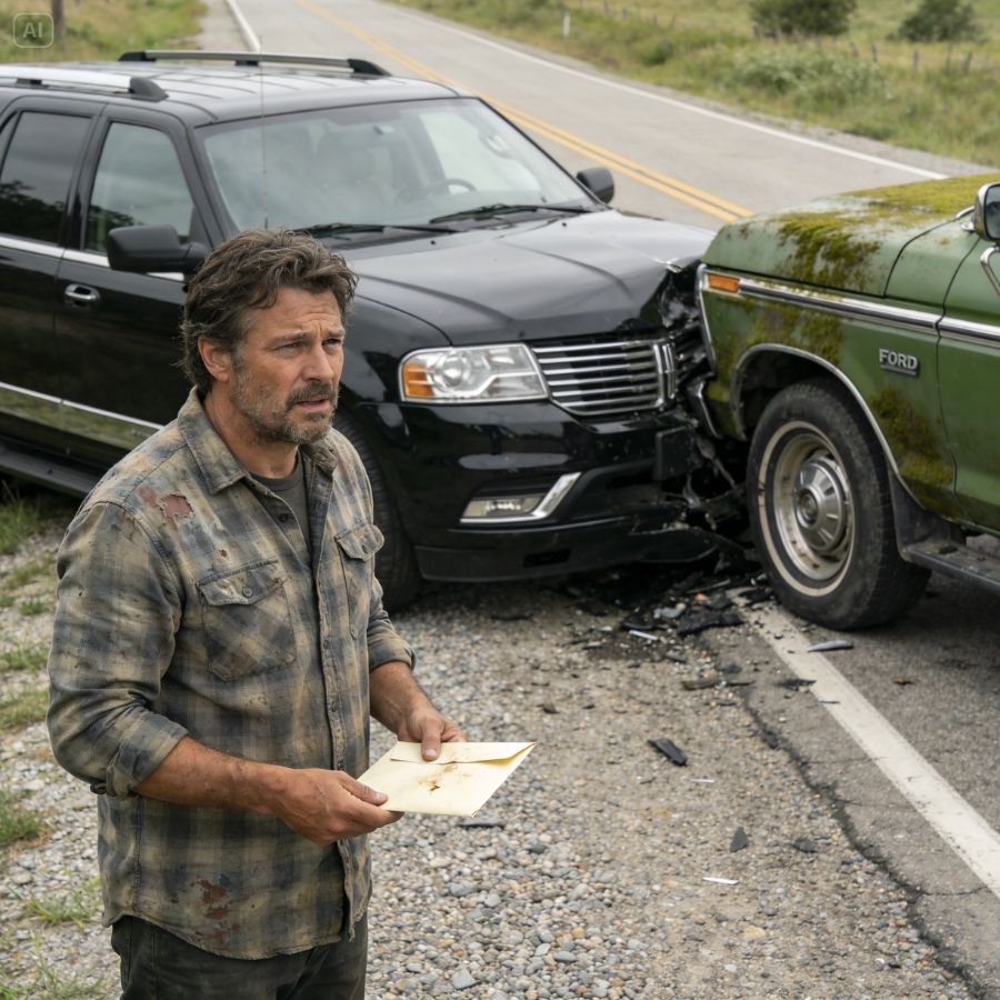 I crashed my Range Rover into a rural carpenter’s rusted truck, uncovering a devastating secret my billionaire father hid.