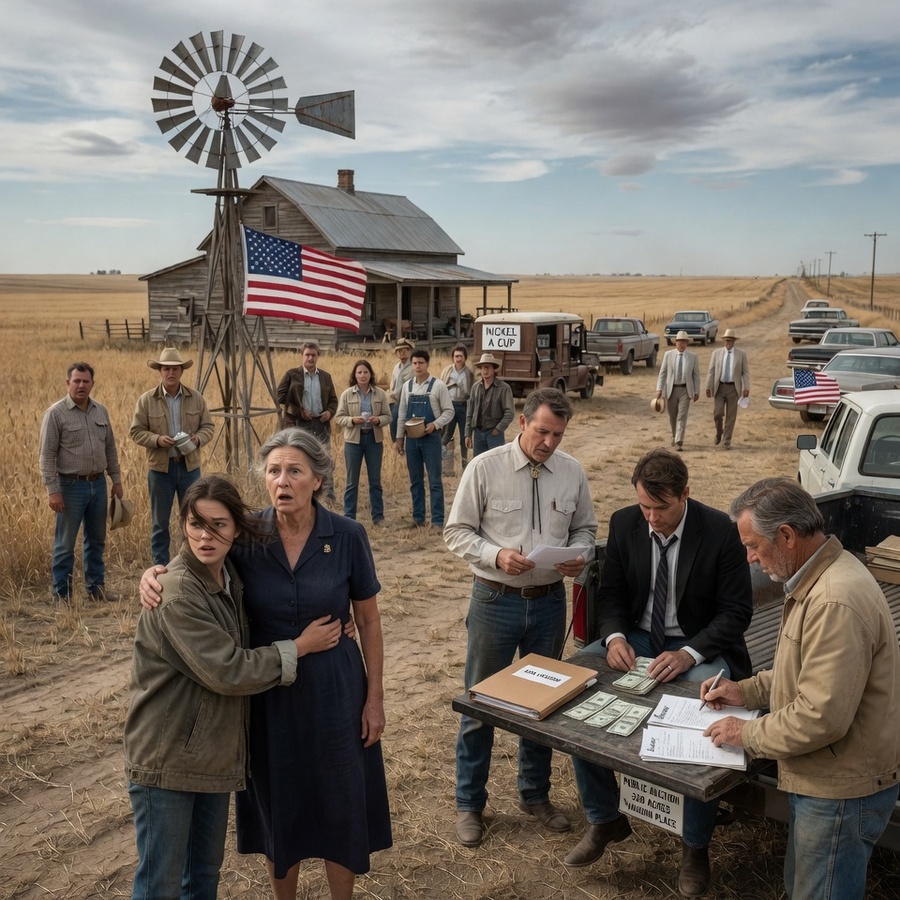 THE STRANGER AT THE SECTION ROAD: A WIDOW, A FARM, AND THE AUCTION THAT SHOOK THE TEXAS PANHANDLE