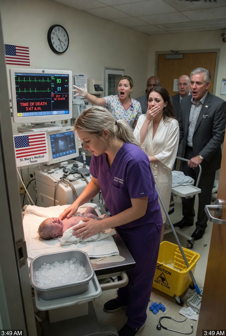 THEY CALLED TIME OF DEATH ON THE BILLIONAIRE’S NEWBORN… UNTIL THE JANITOR PUSHED EVERYONE ASIDE AND DEMANDED ICE.