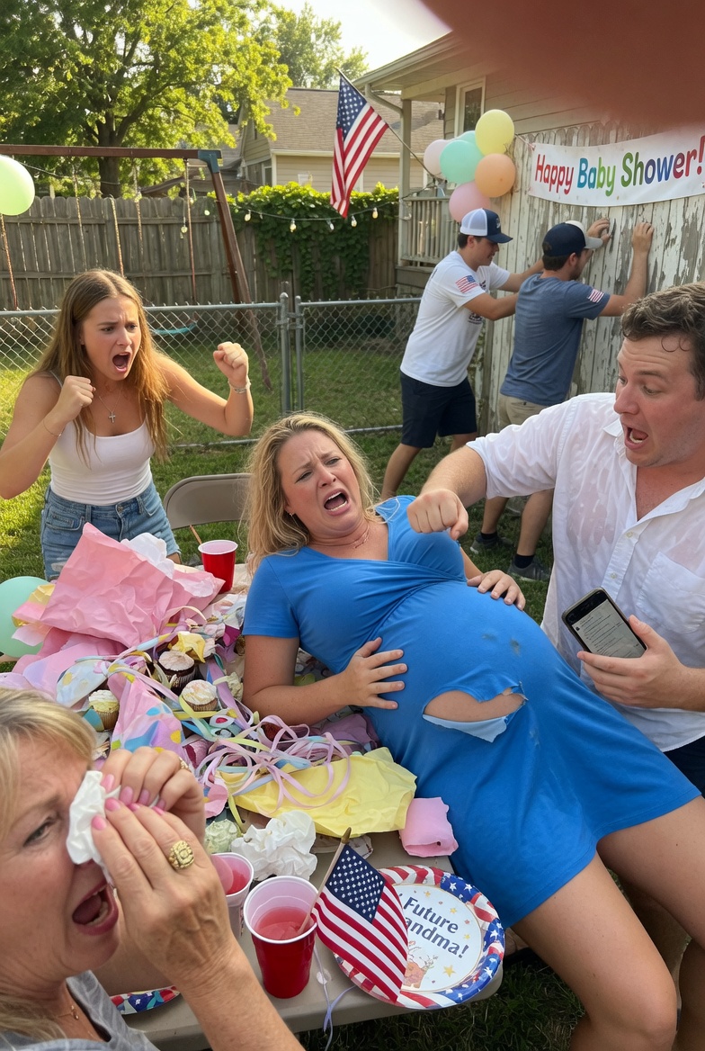 MY HUSBAND H*T MY PREGNANT SISTER AT HER BABY SHOWER… THEN HE SCREAMED, “LOOK AT HER STOMACH!” I THOUGHT HE WAS A MONSTER UNTIL I TOUCHED HER BELLY AND EVERYTHING COLLAPSED.