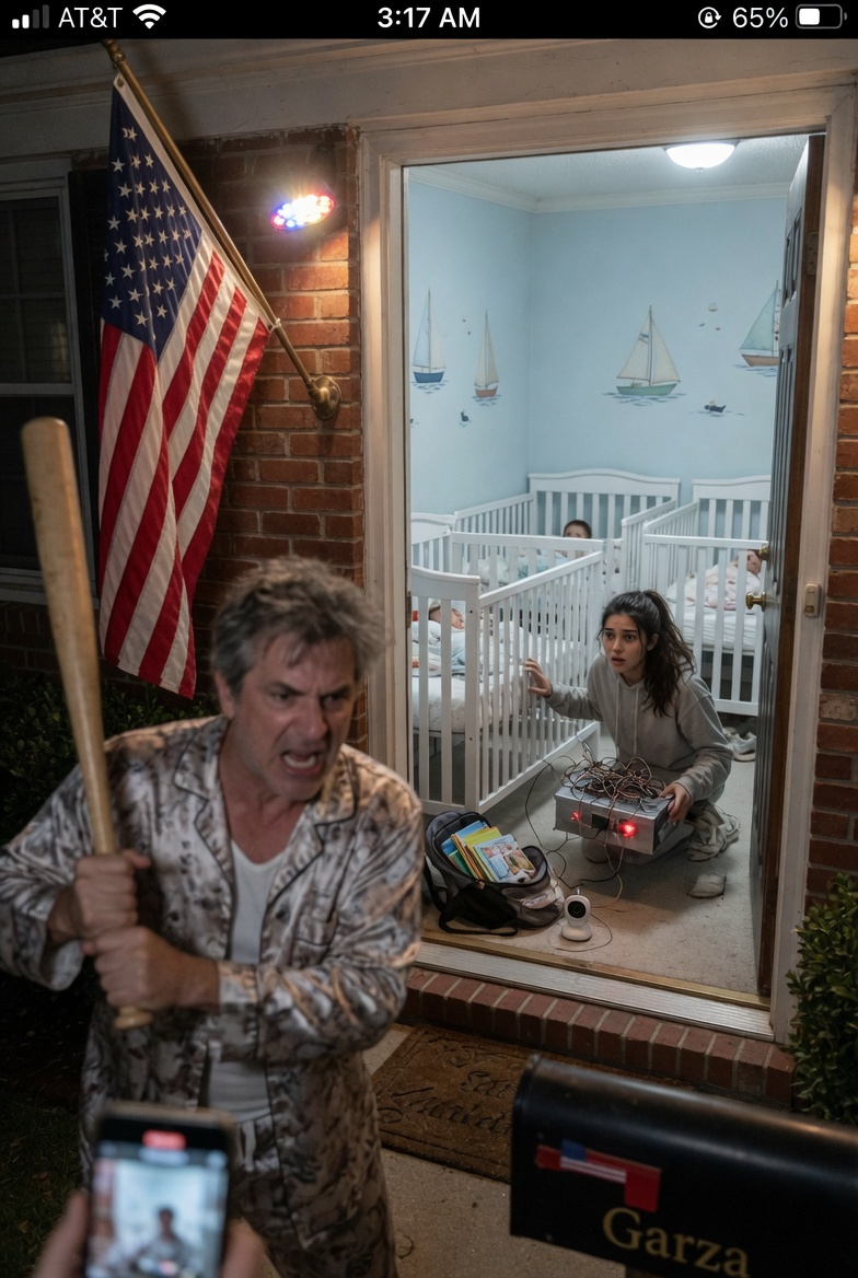 I set up hidden cameras to watch the nanny of my sick triplets. At 3 AM, I caught her doing something that made me grab a baseball bat and rush to their room.