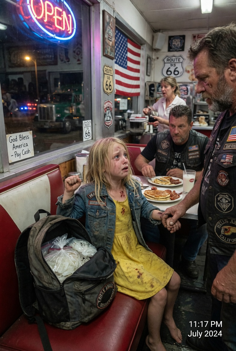 A TINY GIRL IN A TORN SUNDRESS APPROACHED THE MOST FEARED BIKER IN CALIFORNIA. WHAT SHE ASKED MADE HIS BLOOD RUN COLD. WILL HE HELP HER OR WALK AWAY?”