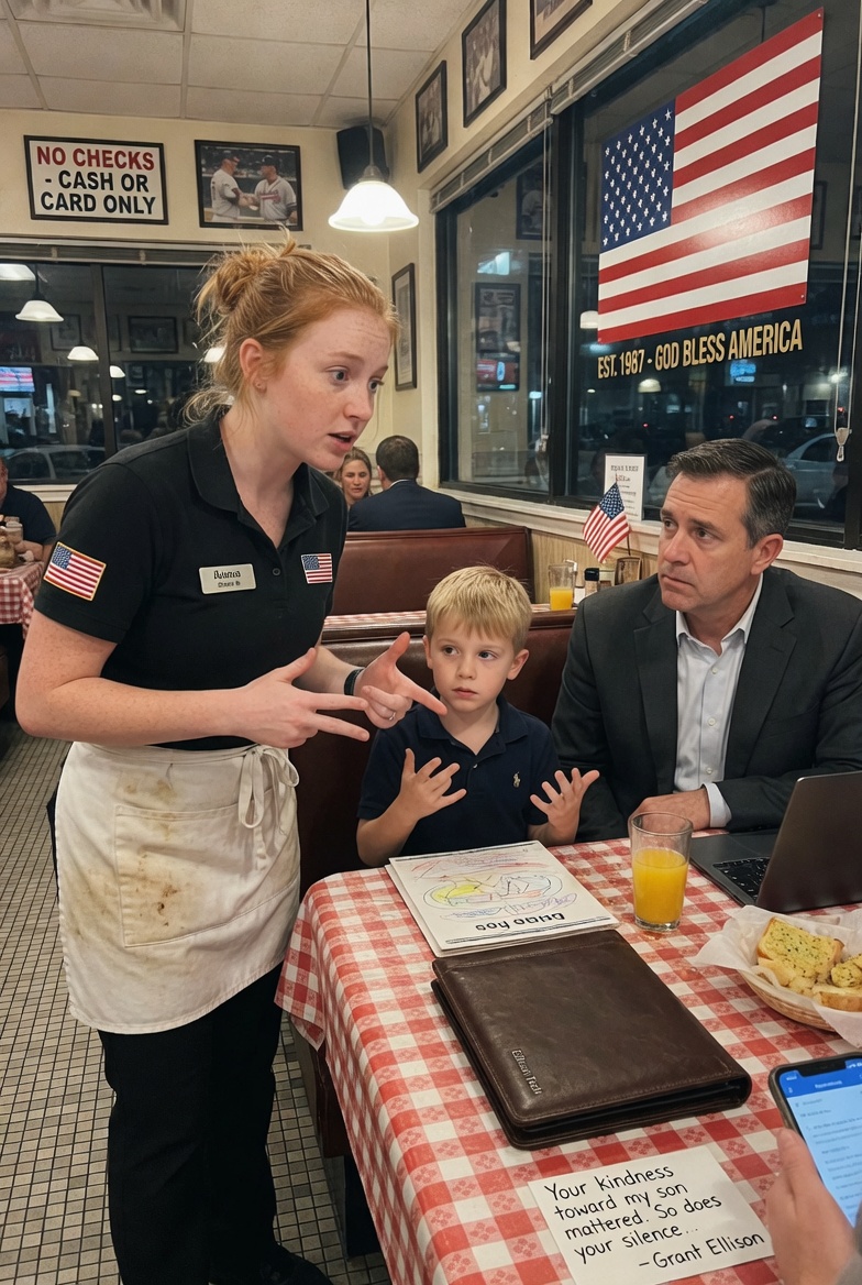 THE WAITRESS WHO KNEW SIGN LANGUAGE SHOULDN’T HAVE SAID ‘A LITTLE’—BUT THE BILLIONAIRE’S SILENT SON JUST EXPOSED EVERYTHING.