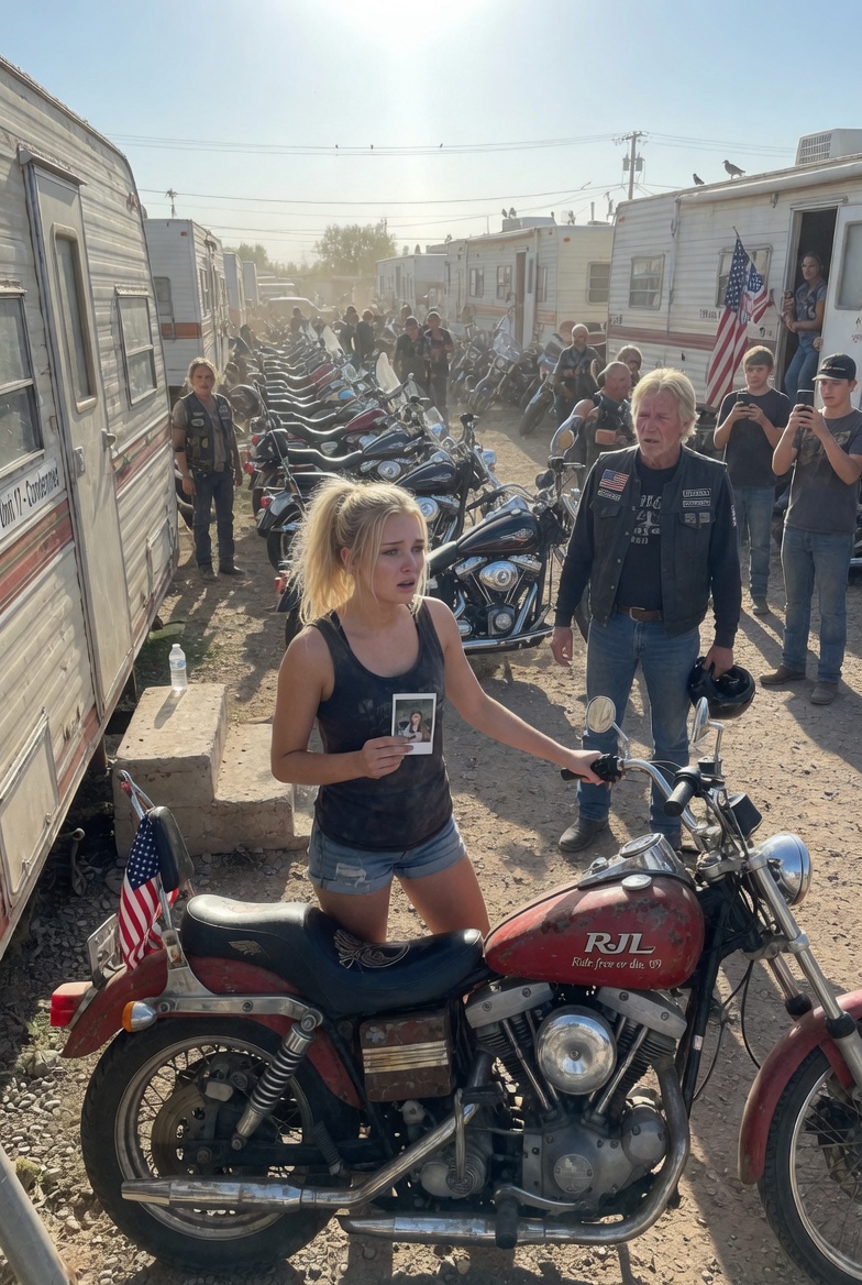 SHE SPENT HER LAST $60 ON A RUSTED HARLEY. EVERYONE LAUGHED. 24 HOURS LATER, 99 BIKERS SHOWED UP AT HER TRAILER—AND THE TRUTH ABOUT HER BIRTH CHANGED EVERYTHING.