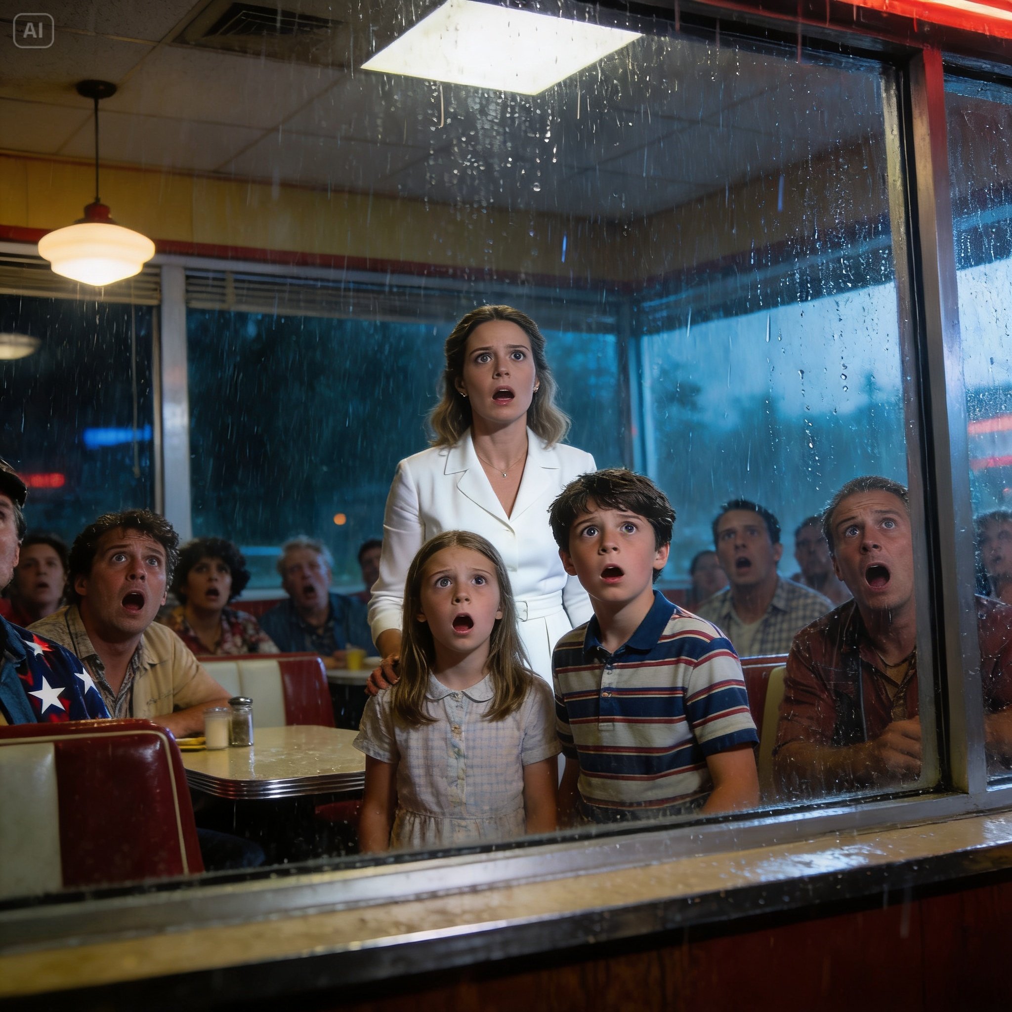 A soaked nine-year-old girl walked into a crowded Texas diner and whispered a secret to a stranger that made an entire room of bikers freeze in dead silence… what terrifying truth did she say?