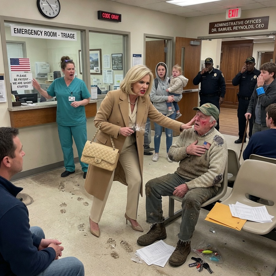 SHE SLAPPED A DIRTY OLD FISHERMAN IN THE EMERGENCY ROOM — UNAWARE HE WAS THE HOSPITAL’S BIGGEST BENEFACTOR