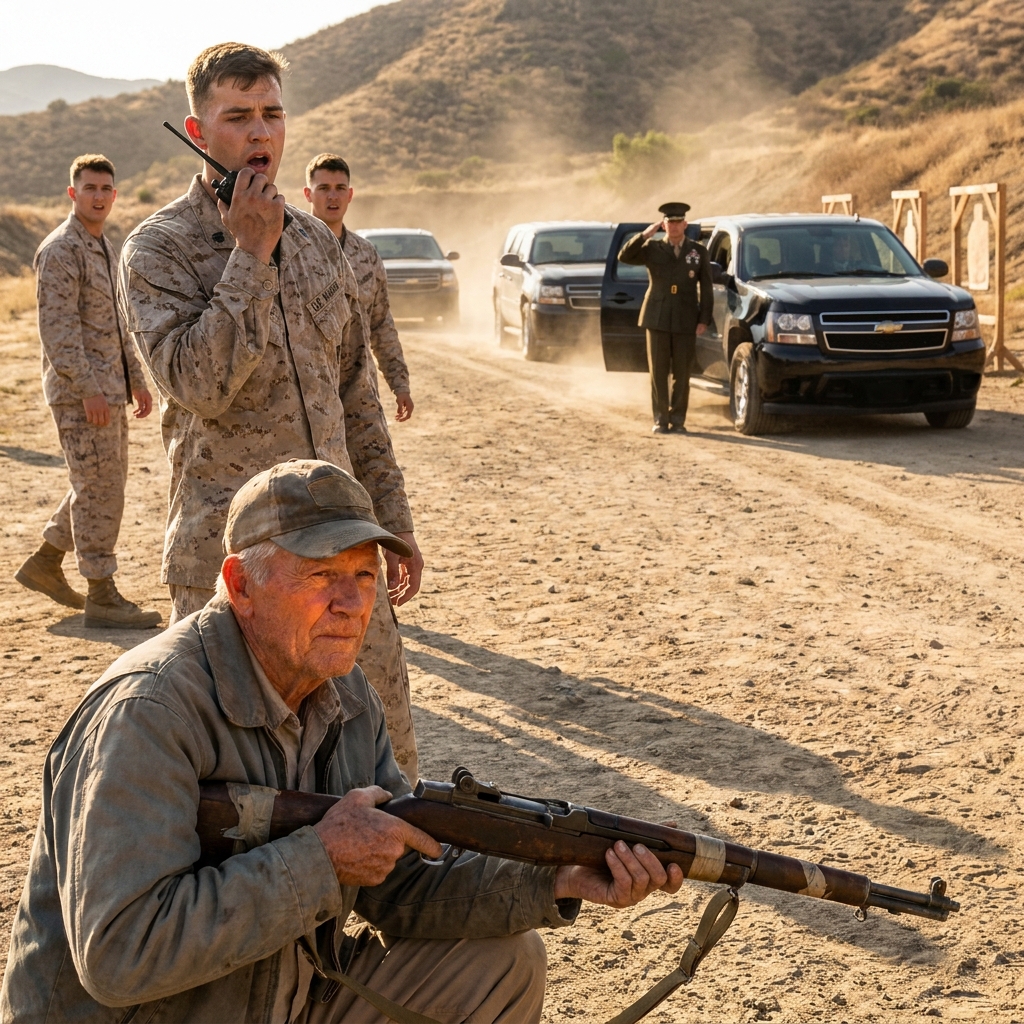 I watched Marines mock my taped rifle and call me unsafe. Then one orange strip made a base commander stop at my bench with a hand raised.