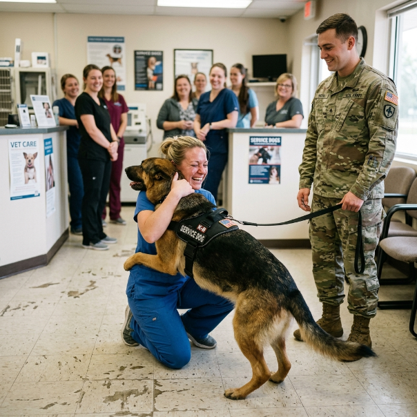 The waiting room was PACKED with nervous pets, yet suddenly it fell DEAD SILENT. I tried to SIGNAL the front desk for help, but nobody MOVED a muscle. WHAT HAPPENED WHEN THIS LETHAL MILITARY K9 LOCKED EYES WITH ME?!