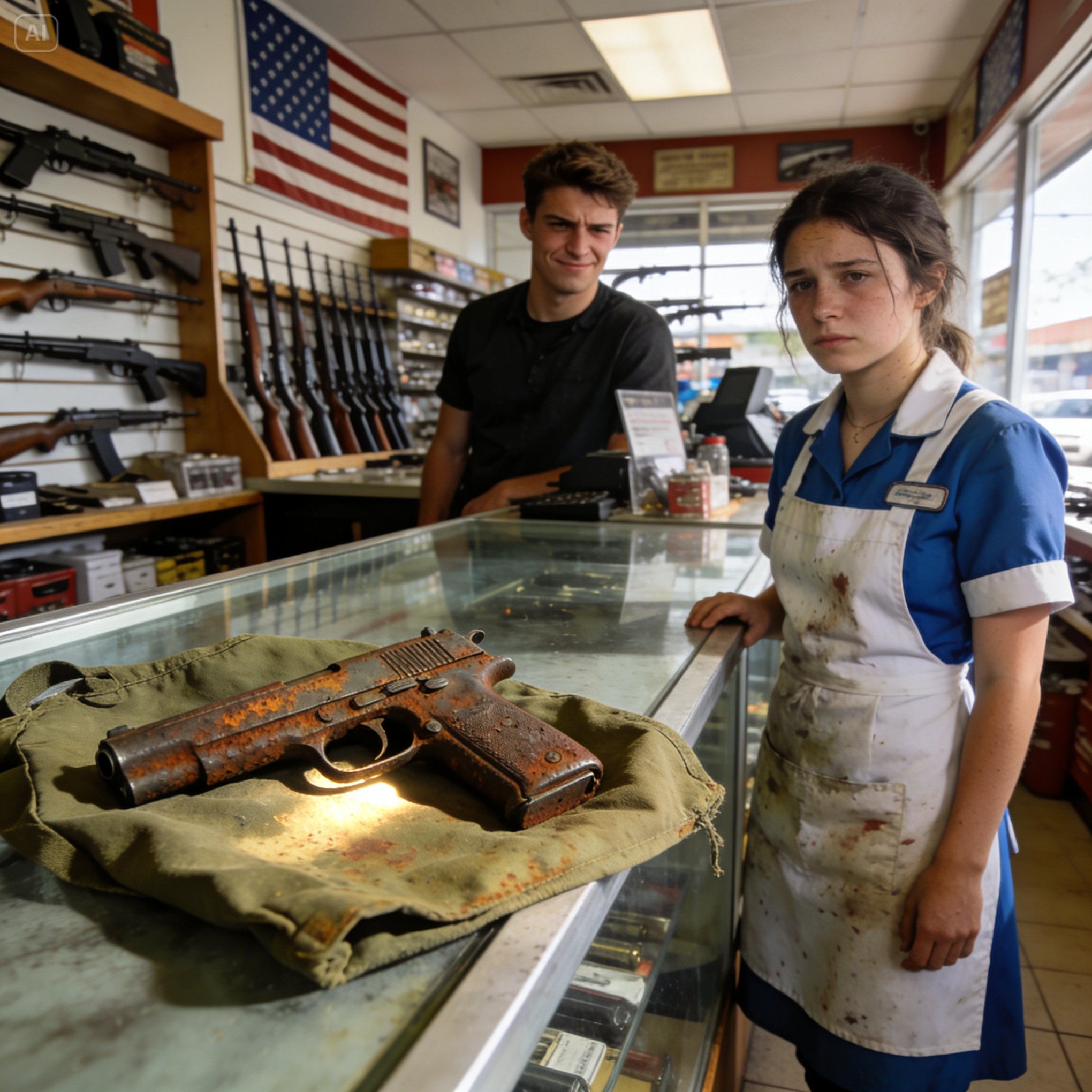 The Arrogant Young Gunsmith Laughed At My Rusty Family Heirloom Until The Gritty Veteran Owner Walked In And Froze.