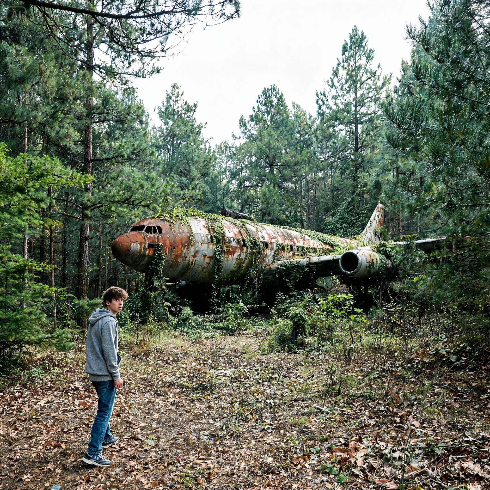 When my parents left me to die in the woods, I found a rusted plane hiding a terrifying secret.