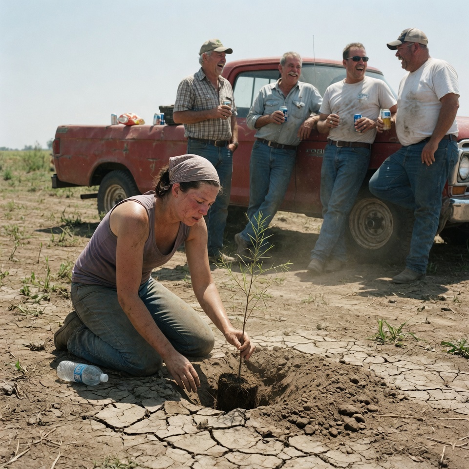 I PLANTED trees in dead soil while grown men LAUGHED, but his truck just pulled up SILENTLY. WHAT HAPPENS NEXT?!