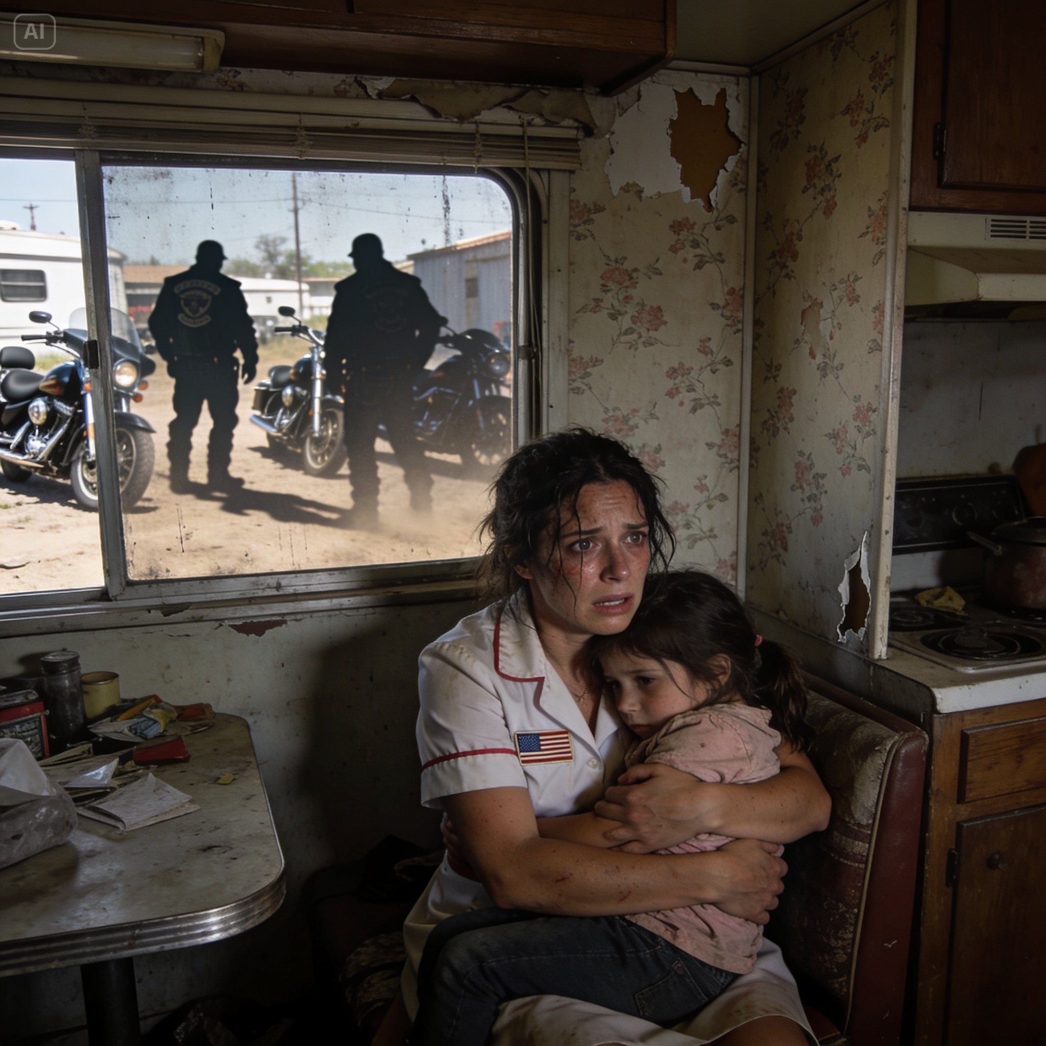 Eight crumpled dollars wasn’t much, but when my seven-year-old handed her entire savings to a towering, battered biker at my diner, I knew our fragile lives were about to shatter.