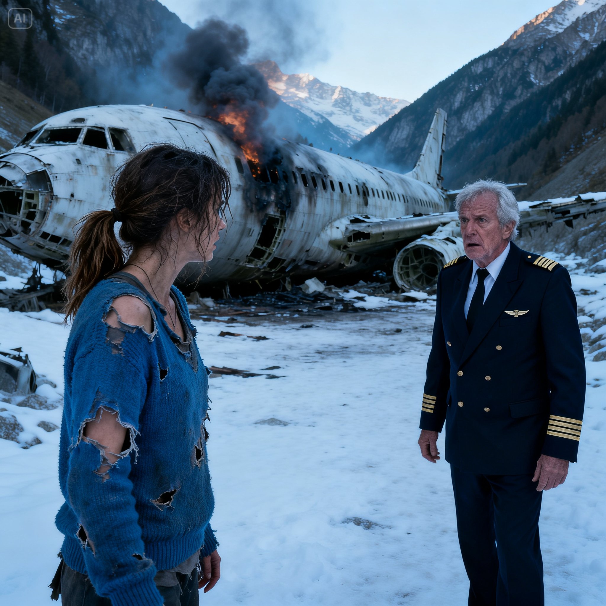 A quiet woman saves a doomed flight then a fighter jet pilot recognizes her voice over the radio.