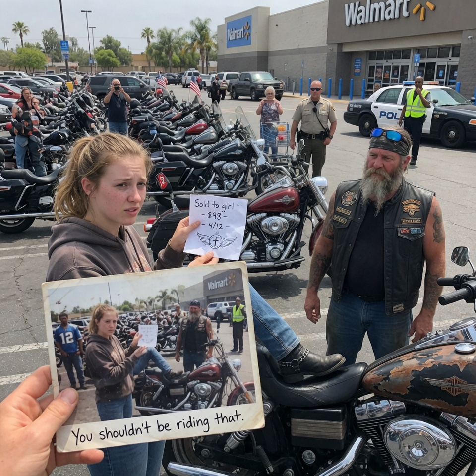 She paid $98 for a rusted Harley. By morning, 90 bikers surrounded her, a man slammed his boot on the bike and told her to walk away. But the real shock came from a note: the bike belonged to a brotherhood of fallen riders, and the man who sold it was the only survivor. Now they waited to see if she was worthy. COULD A LONE WOMAN FACE A DEADLY LEGACY WITH NOTHING BUT A FOLDED PAPER?