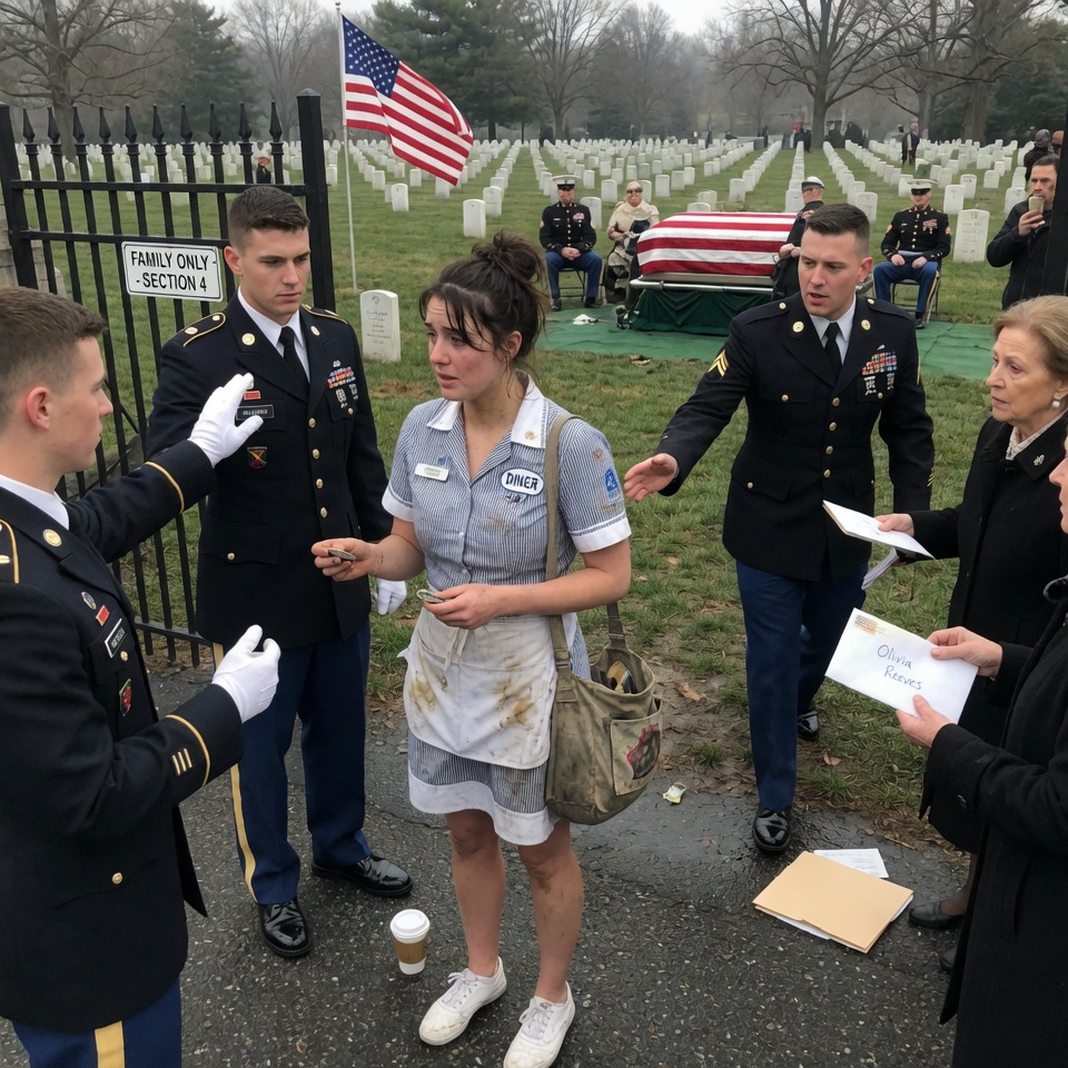 Guards Blocked a Waitress at the General’s Funeral — Until a USMC Captain Stopped Everything