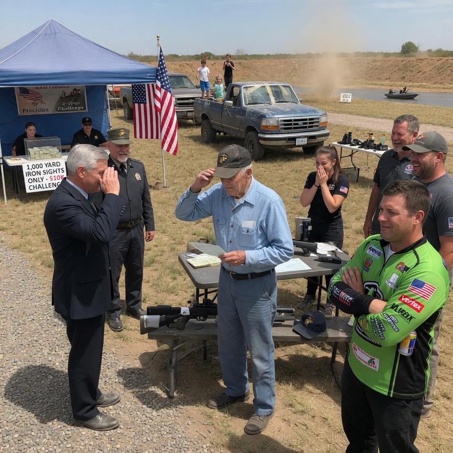THEY OFFERED $10,000 TO HIT A 1,000-YARD PLATE WITH IRON SIGHTS — THE 78-YEAR-OLD THEY MOCKED DID IT COLD