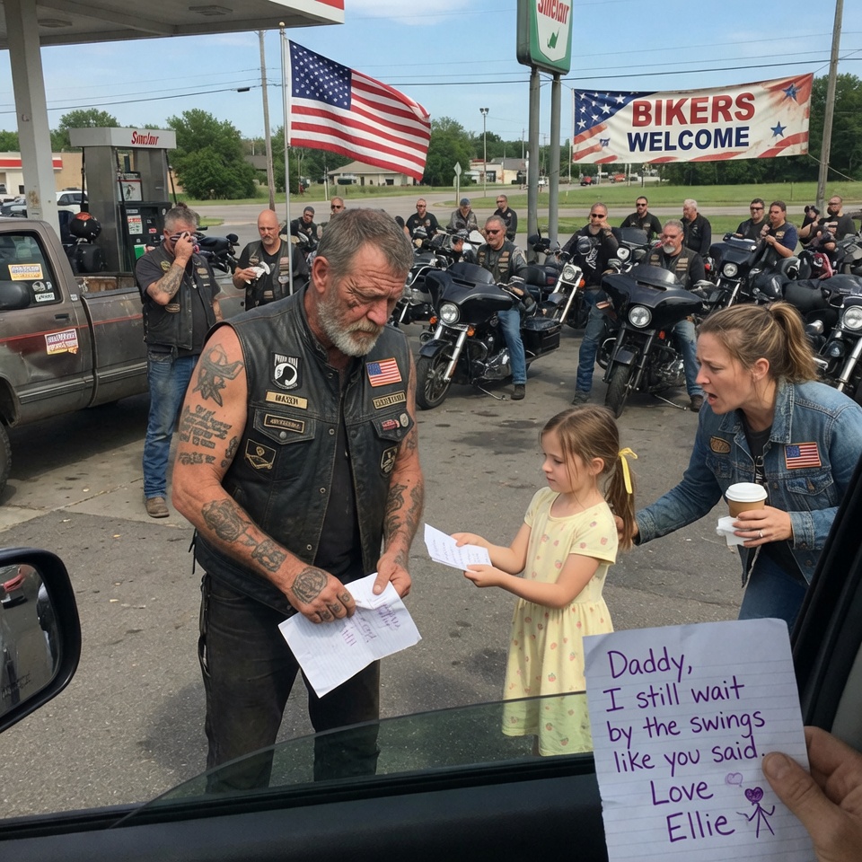 SO GOOD – A child with only a pencil and paper walks up to a stranger drowning in sorrow, and her two folded notes do what nothing else could – they pull a man back from the edge. 200 bikers see a miracle in cheap folded paper. HOW DID THIS LITTLE GIRL KNOW EXACTLY WHAT TO WRITE?