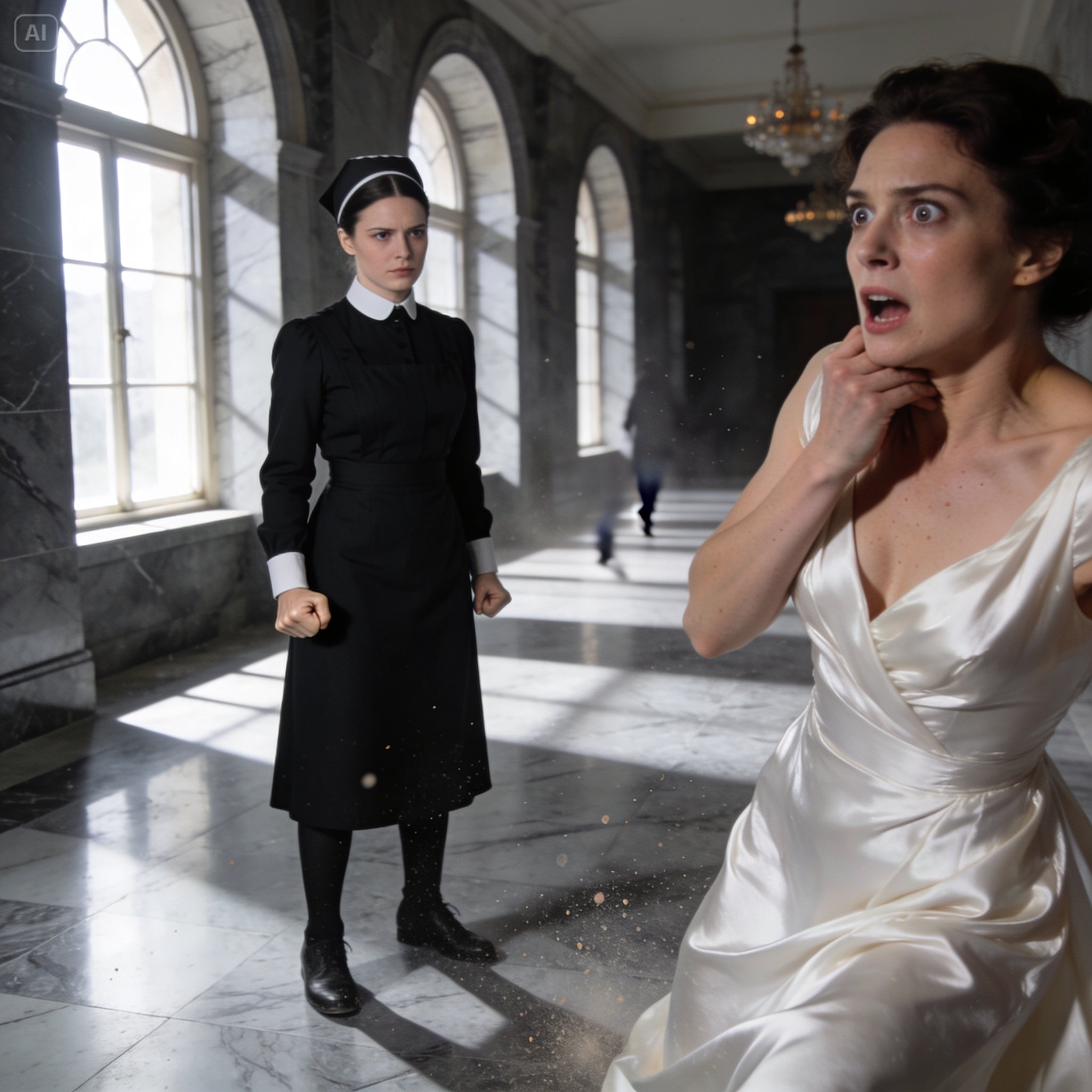 Everyone in the mansion feared the mafia boss’s cruel fiancée, Celeste. But when she pushed the quiet new maid too far, one punch changed everything, right in front of him.