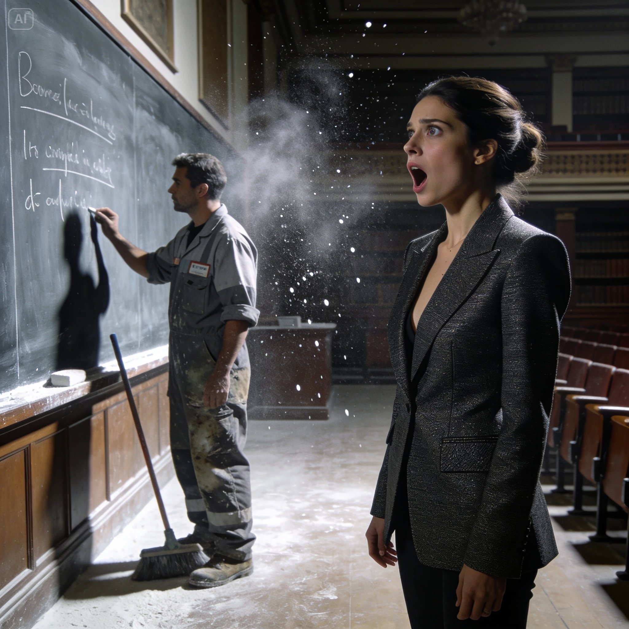 The arrogant professor bet her hand in marriage on a math problem, but she never expected the janitor’s move.