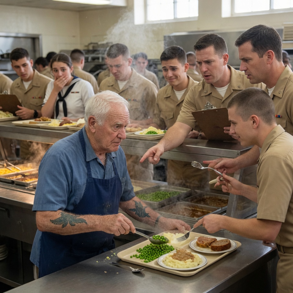I served peas on base, and a lieutenant fired me for getting old. Then my faded tattoo made the admiral stop before speaking my full name.