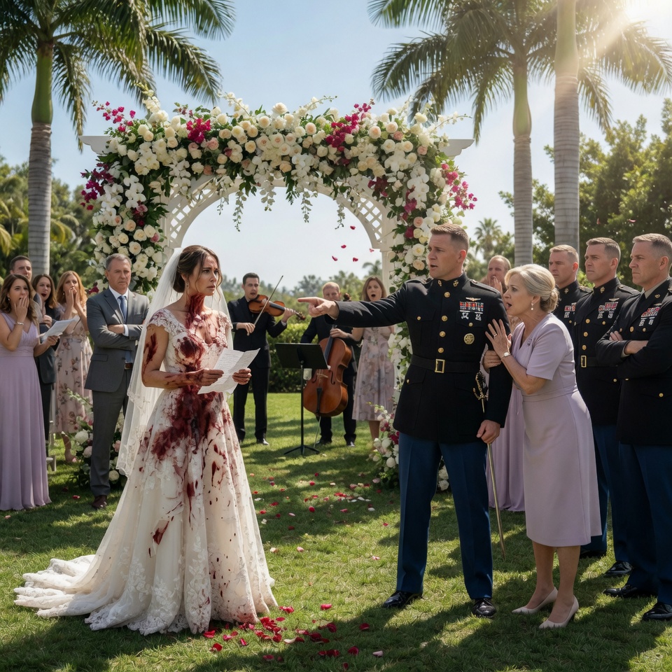 My Brother Punched Me Square in the Face at My Perfect Wedding — Then My Marine Pilot Groom Said Four Words That Ended His Career Forever!