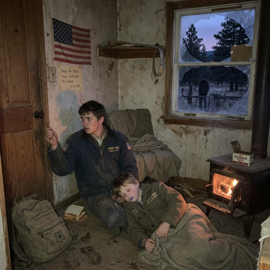 KICKED OUT WITH MY LITTLE BROTHER INTO THE FREEZING PINE FOREST, WE FOUND AN ABANDONED COTTAGE DEEP IN THE WOODS…