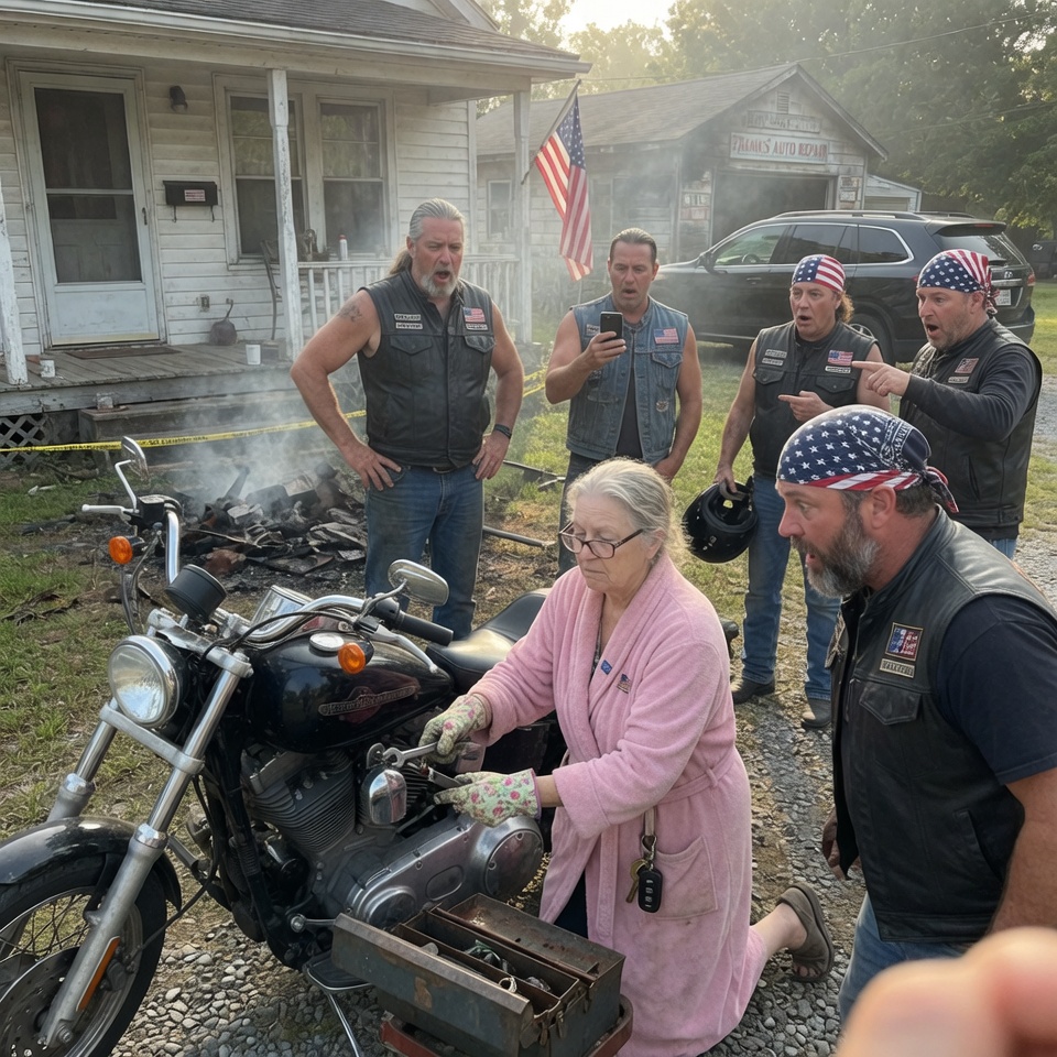 Elderly Woman Fixed Bikers’ Bikes for Free — Next Morning 400 Hells Angels Built Her New Home