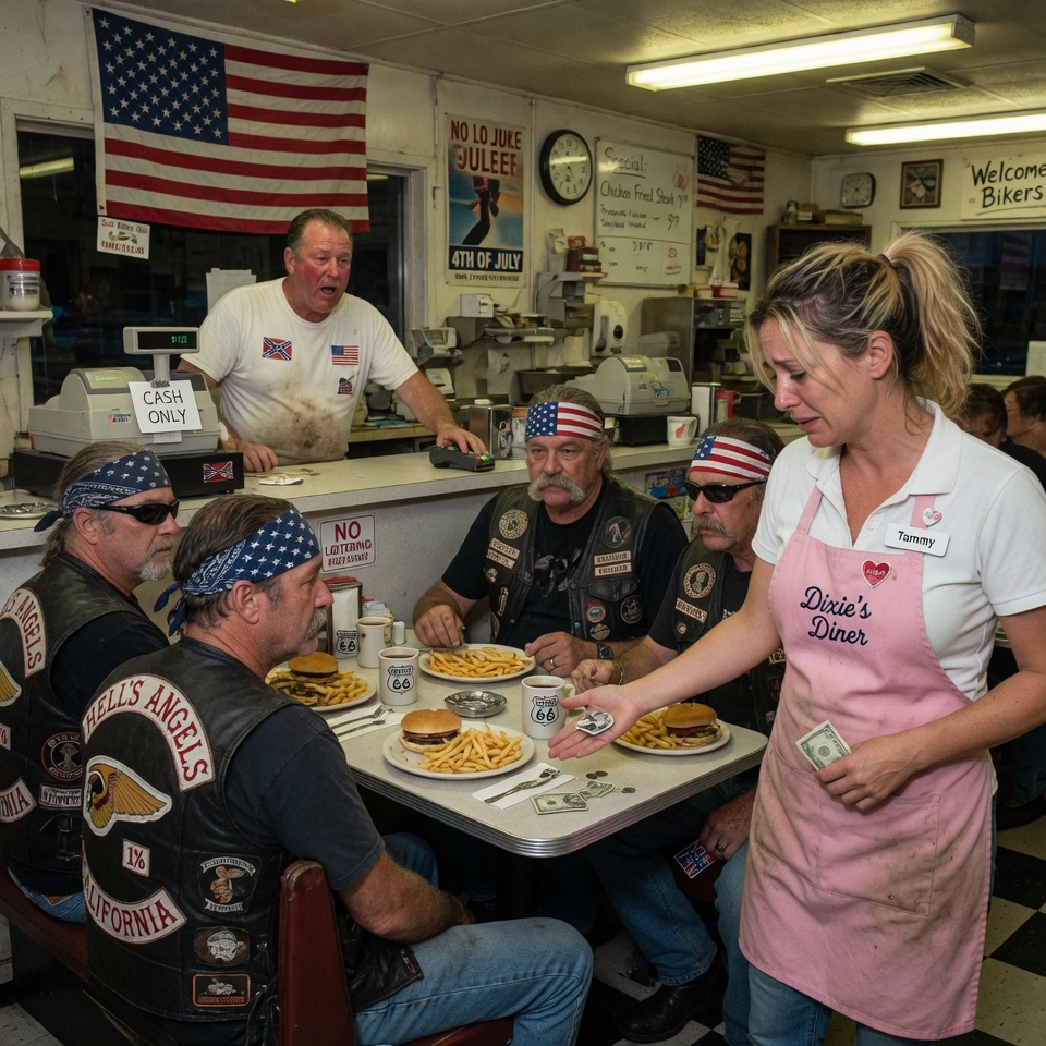 Single Mom Spent Her Last $33 on 5 Bikers — 2 Days Later, 35 Hells Angels Shocks the entire Town