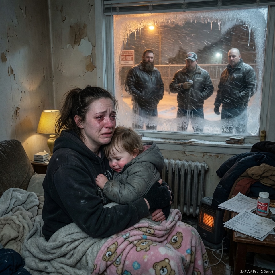 The thermostat read 52 degrees, my toddler was shivering in my arms, and then came the deafening rumble of twenty-five engines…