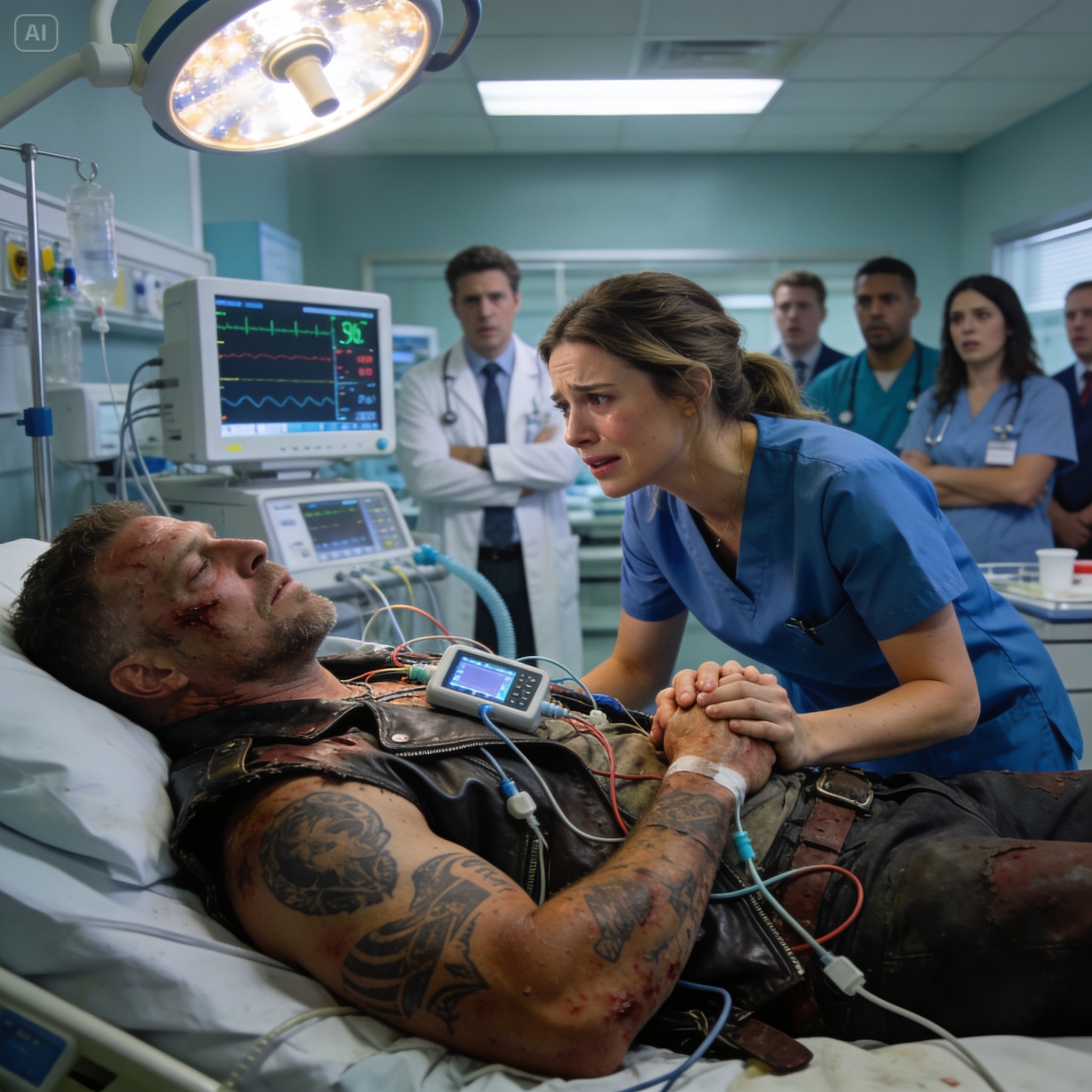 The flatline alarm echoed, but the hand that violently crushed my wrist wasn’t supposed to belong to a living man.
