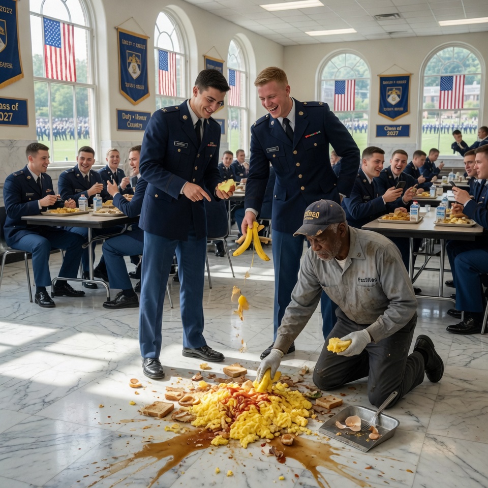 THEY SPILLED THEIR COFFEE AND CRUSHED BANANA PEELS AT MY FEET, LAUGHING AT THE OLD JANITOR. I STAYED SILENT BECAUSE I’D SURVIVED WORSE, BUT WHAT THE GENERAL REVEALED NEXT MADE THEIR FACES DRAIN WHITE.
