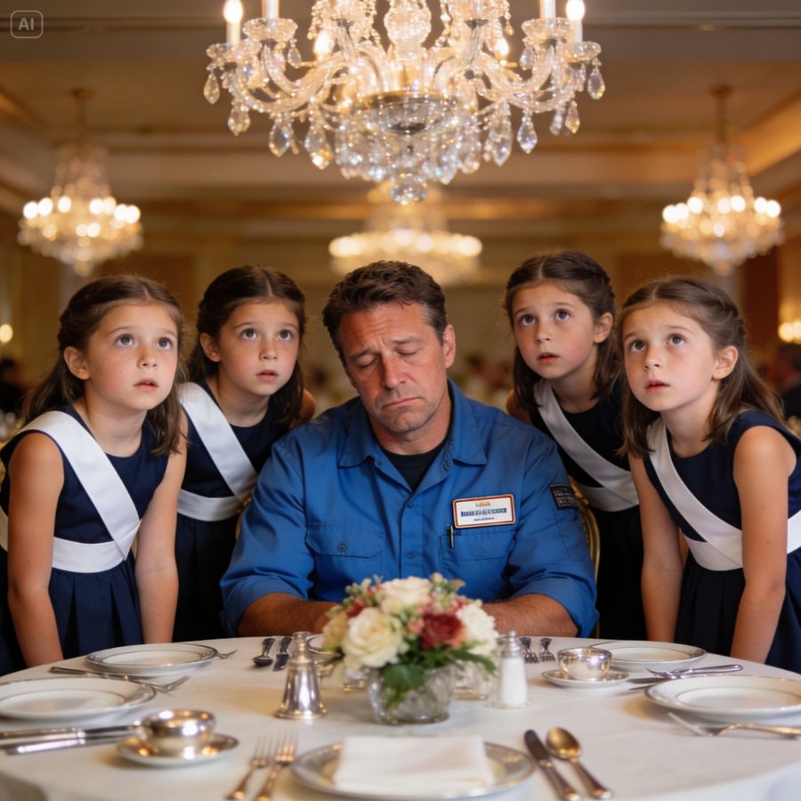 A janitor at a billionaire’s gala is hired by four six-year-olds to be their dad for five dollars.